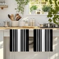 thumbnail image 4 of Black White Stripe Kitchen Towels Set of 3, Modern Rustic Vertical Striped Soft Microfiber Dish Towels, Absorbent Quick-Dry Washable Dishcloths for Kitchen Cleaning, Drying Dishes, 18x28 Inches, 4 of 9