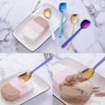 thumbnail image 2 of GoGeiLi Icecream Spoon, Stainless Steel Fruit Spoon Set, Multicolor Fruit Spoon for Appetizer, Dessert, Milk, Coffee, Tea, 6.4 inch, Set of 6, 2 of 8