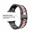 thumbnail image 3 of LGSY Metal Bands Compatible with Apple Watch Band 49mm Women Men Stainless Steel Strap for iWatch Ultra Black/Rose Pink, 3 of 6