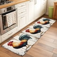 thumbnail image 3 of Farmhouse Rooster Runner Rug 2x6 FT,Non Slip Hallway Rugs,Vintage Farm Animals Green Red Washable Soft Floor Carpet Non-Shedding Throw Runner Carpet Long Rug for Entryway Kitchen Bedside Sliding Door, 3 of 8