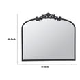 thumbnail image 5 of Kea 41 Inch Wall Mirror, Black Curved Arched Metal Frame, Baroque Design- Saltoro Sherpi, 5 of 5