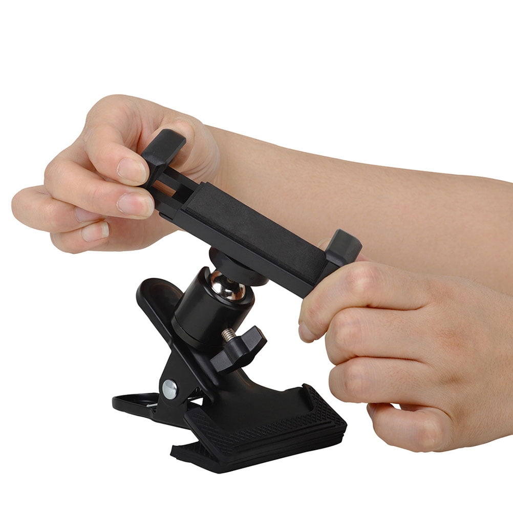 SOPOTUTU Guitar Phone Supporting Bracket Black for Live Streaming and Recording