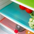 thumbnail image 3 of Refrigerator Liners (4 Pack) - Fridge Mat Liners for Glass Shelves Protect Against Spills - Multi-Use Fridge Liners for Cupboard Cabinet Drawer- BPA Free (Pink), 3 of 8