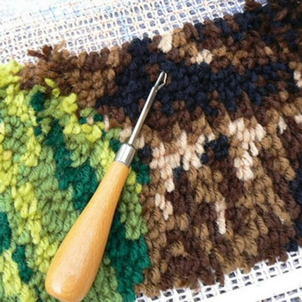Luzkey Wooden Latch Crochet Hook Making Hair Dreadlock Tools Hair Extensions Other 16x2cm