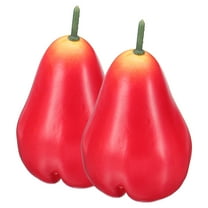 Uxcell 2 Pcs Artificial Wax Apple, Foam Lifelike Fake Fruit Model Syzygium