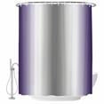 thumbnail image 2 of Purple Grey Waterproof Fabric Shower Curtain, Gray Farmhouse Modern Rustic Waterproof Fabric Shower Curtain for Bathroom Curtains Bathtubs Hotel Washable Shower Curtains with 12 Hooks Stall 48x72in, 2 of 8