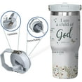 thumbnail image 3 of Christian 30 Oz Tumbler Inspiration Christian Gift for Women, Bible Verse Religious Coffee Cup, Religious Gifts For Mom Sister Grandma, Stainless Steel Tumbler With Handle & Straw, 3 of 6