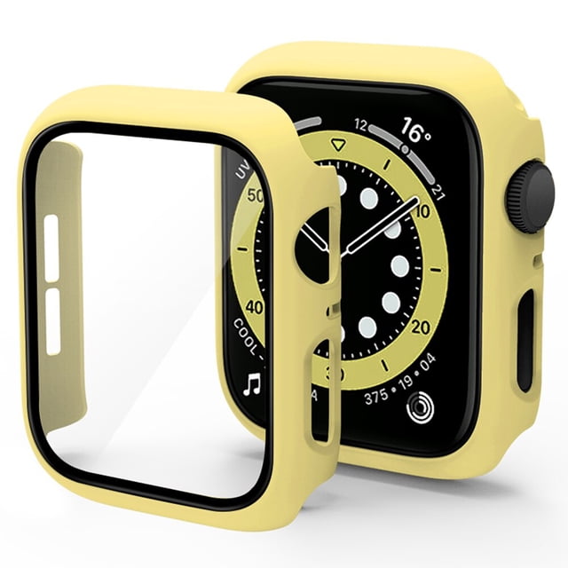 Cristal + funda para Apple Watch 44mm 40mm 41mm 45mm funda parachoques mate Ultra 49mm Protector de pantalla Iwatch SE 8 7 6 5 4 32 Accesorios Tan Jianjun unisex