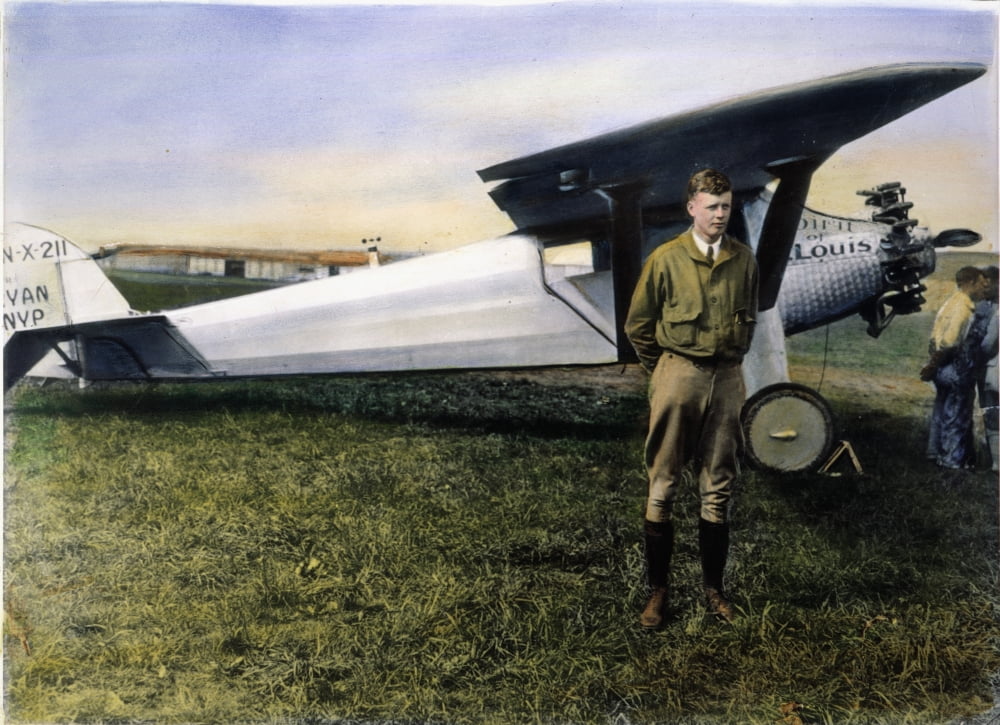 Charles Lindbergh /Nand 'The Spirit Of St. Louis' Shortly Before Taking