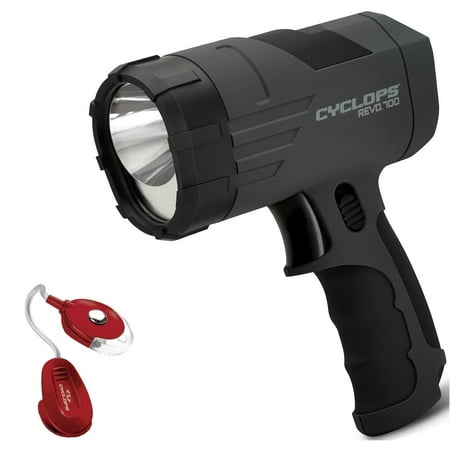 Cyclops Revo 700 Lumens Handheld Spotlight Rechargeable Hi Power Cyclops Revo 700 Lumens Handheld Spotlight Rechargeable Hi Power Luxeon Led Bonus Red Clip Light