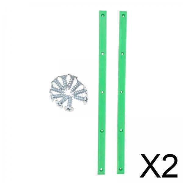 2x1 Par De Rieles Para Monopatín, Cabeza Protectora Antigolpes, Tira De Goma, Pieza Para Longboard