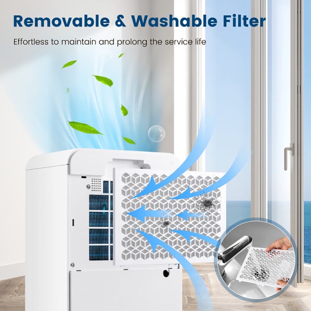 Canddidliike 32 Pints/Day Portable Quiet Dehumidifier for Rooms up to 2500 Sq. Ft-Pink, Dehumidifier for Large Room and Basements