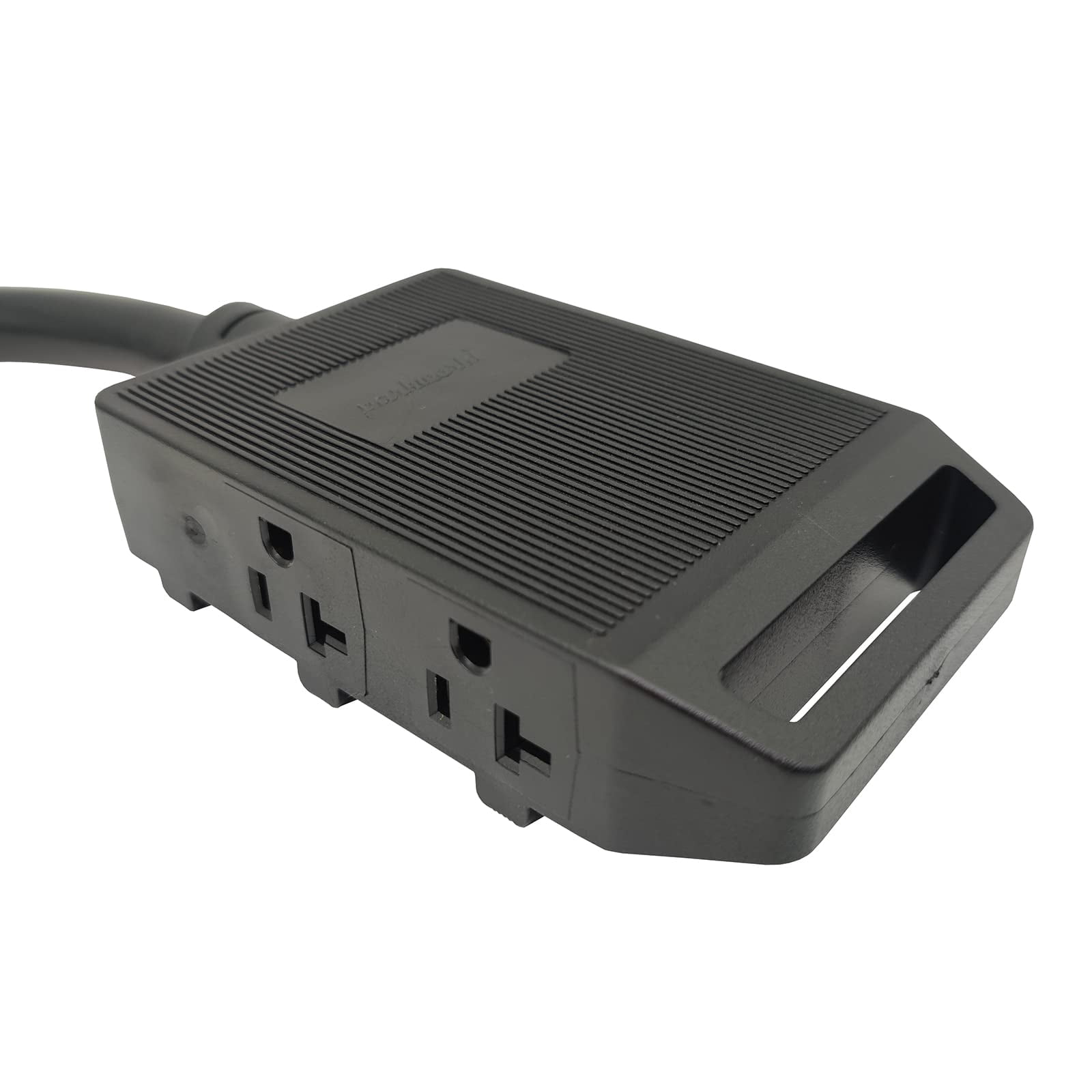 Parkworld 64873 NEMA 14-50P to 5-20R (T-Balde 5-15R) Adapter Cord with 24amp Circuit Breaker, RV 4-Prong 50A Plug to 4 of Household Regular 3-Prong 15A Outlet