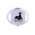 thumbnail image 1 of Doberman Ferocious Ear Animal Mirror Portable Fold Hand Makeup Double Side Glasses, 1 of 3