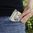 thumbnail image 2 of Giraffe in Taxi Satin Chrome Plated Metal Money Clip, 2 of 4