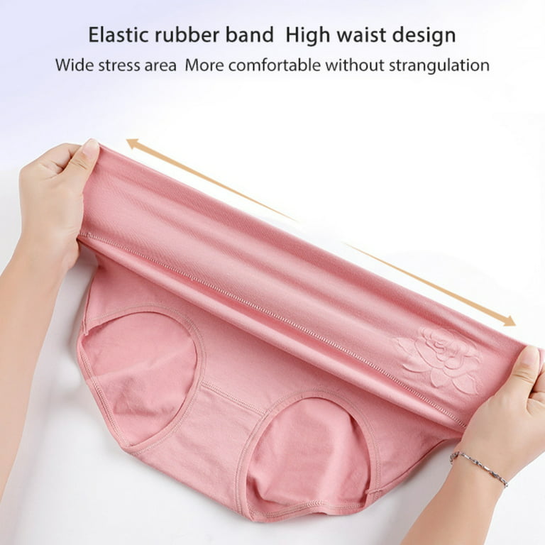 Spdoo Women's High Waisted Cotton Underwear Soft Breathable Panties Stretch  Briefs Regular & Plus Size 3-Pack 