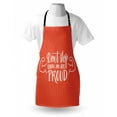 thumbnail image 3 of Fitness Apron Don't Stop Until You Are Proud Quote Hand Lettering Arms Biceps Achievement, Unisex Kitchen Bib Apron with Adjustable Neck for Cooking Baking Gardening, Dark Coral White, by Ambesonne, 3 of 3