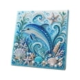 thumbnail image 4 of Marine Theme Diamond Painting Kit Sea Animal Mosaic Art Set Ocean Themed Beaded Wall Decor Craft Set DIY Bedazzler Kit for Adults Gift, 4 of 4