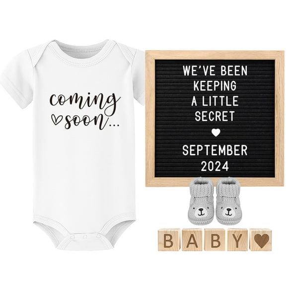 Set de anuncios para bebés, pizarra de fieltro con forma de estrellas parpadeantes +
