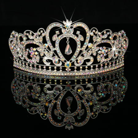 Princess Crown Socks - Crystal Wedding Tiara Crown Prom Pageant Princess Crowns Bridal Veil Headband