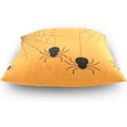 thumbnail image 4 of 4 Spiders On Yellow Wall Velvet Plush Throw Pillow Cushion Case Cover - 16" x 16" - Invisible Zipper Home Decor Floral for Couch Sofa No Insert, 4 of 5