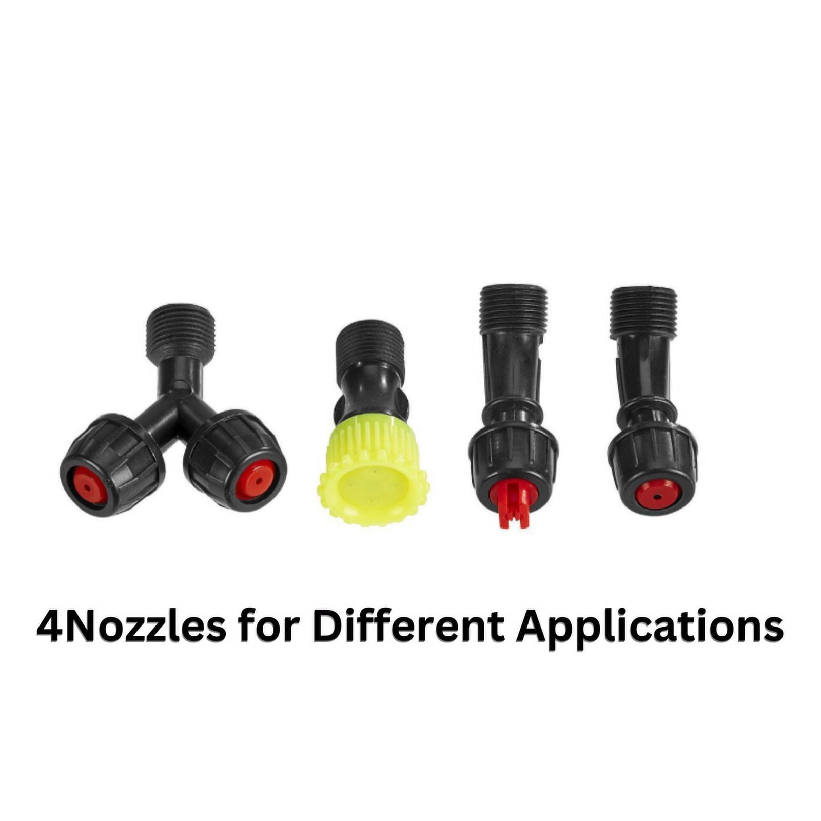 Backpack Sprayer 4 Gallon Capacity 12 PSI 66 inch Hose Yard Garden Sprayer Kit with 4Nozzles for Different Applications