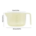 thumbnail image 2 of Yonrjhukm Multifunctional Measuring Cup and Eggs Separator, Plastic Kitchen Filter Bowl with Scale for Baking, Mixing, Measuring, Whisking, and Draining, Transparent Design, Non-Spill Spout, 2 of 8