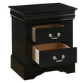 thumbnail image 4 of Benzara Traditional 2 Drawers wood Nightstand By Louis Philippe III, Black, 4 of 5