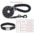 thumbnail image 3 of Yazoeia Buddy Dog Custom Collar Reflective Soft Leather Engraved Name Personalized Nameplate ID Tag CJC912-154533, 3 of 7