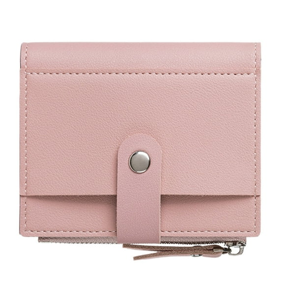 NIAIZEK 1Set Small Pouch For Women Coin Purse Short Wallet PU Pink