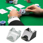 Aellinatey 1 Deck Acrylic Playing Card Dealing Shoe Playing Card Shuffler Pokers Dealer Equipment and Game Supplies Enduring