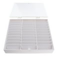 thumbnail image 4 of Caja de almacenamiento de arte de uñas Colcomx Nail Art Display con pantalla de puntas de uñas acrílicas de 30 rejillas para salón blanco, 4 of 8