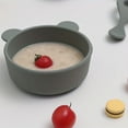thumbnail image 3 of 1 Set, Baby Silicone Bowl, Baby Feeding Tableware, Feeding Silicone Tableware Set Bowl Spoon Set, 3 of 4