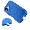 thumbnail image 5 of Petocase For iPhone 16 6.1 inch Case,Compatible with MagSafe,Heavy Duty Three-Layer Rugged Protection Shockproof Protective Tough Phone Magnetic Cover,Rose Navy Blue, 5 of 7