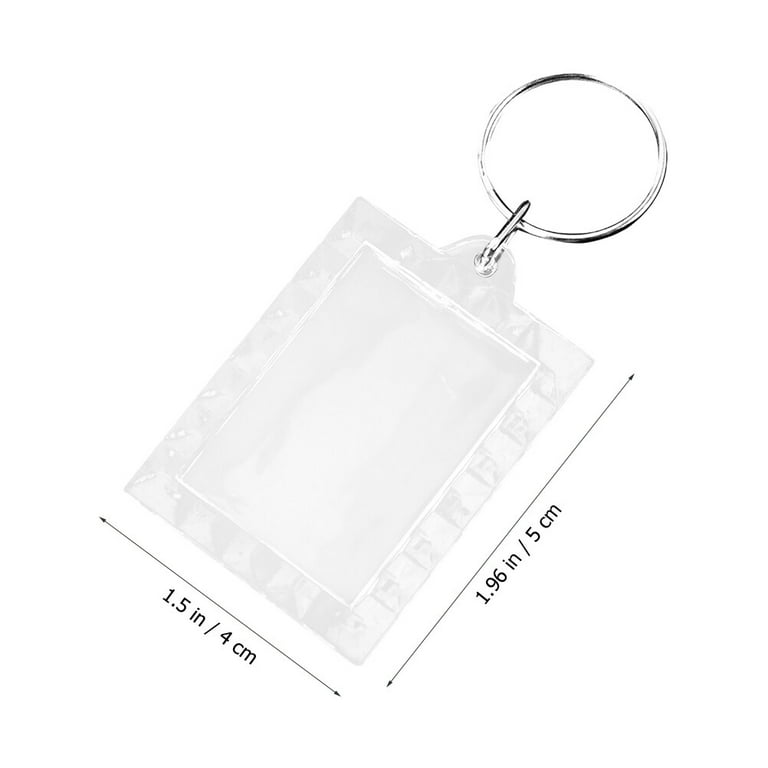 50pcs Photo Keychain Blanks Acrylic Blank Keychains Blank Keyrings for  Handbag Decor