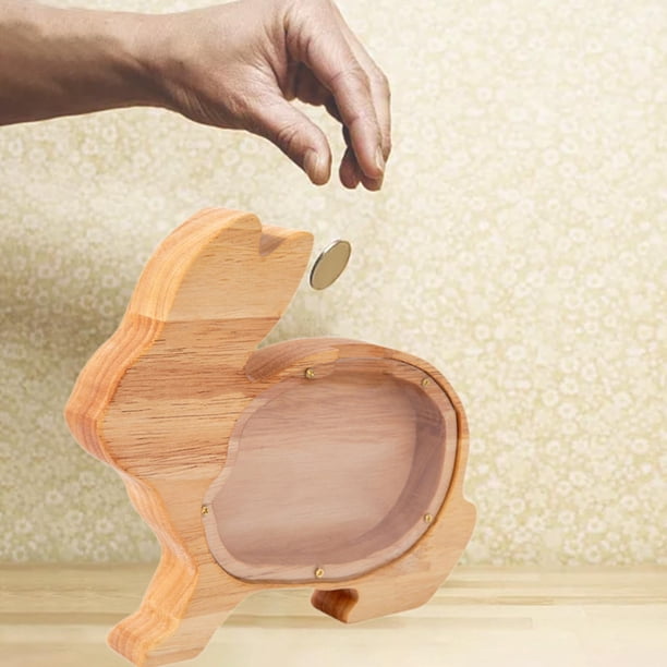 Alcancía con forma de animal, de madera, para hacer tú mismo, para niños, para chimenea, armario, regalos, decoración