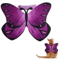 thumbnail image 2 of CHENjy Butterfly Wing Pet Costume Realistic Adjustable Cosplay Wing Fashion Cat Accessories for Halloween 7.87*7.87 in, 2 of 7