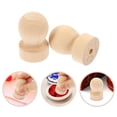 thumbnail image 2 of Homoyoyo 6-Piece Wood Stamp Handle Kit with Comfortable Grip, Retro Colors, Ideal for Crafting and Repair Projects, 2 of 4