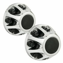 Fuel Rider Set of 2 Chrome ABS Center Caps Compatible with 2007-2010 GMC Sierra 3500 HD, 2008-2010 Chevrolet Silverado 3500 HD Rear Pair Only