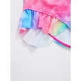 thumbnail image 5 of TiaoBug Kids Girls Mermaid Swimsuit Sleeveless Print Ruffle Bathing Suit Pool Beach Jumpsuit Swimwear Pink 9-10, 5 of 7