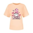thumbnail image 6 of YueHuiYing Vircreate Womens Short Sleeve Crew Neck T-Shirts Valentina's Day Spring Shirts Love Heart Raglan Tops, 6 of 7