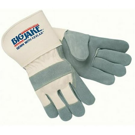 Mcr Safety Leather Gloves,Gray,L,PR 1710L
