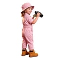 thumbnail image 2 of SiiRoh Infant Trailblazer Outfit Jungle Explorer Suit Zookeeper Jumpsuit Carnival Button Down Turndown Collar Overalls Pink 4-5, 2 of 7