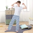thumbnail image 5 of Wobogo Baseball Blue Stripes Long Pajama Pants Bottoms Soft Sleepwear with Pockets, 5 of 9