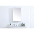 thumbnail image 3 of Elegant Decor Wyn 17x28" Metal and MDF Mirror Medicine Cabinet in Silver, 3 of 9