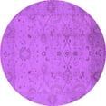thumbnail image 1 of Ahgly Company Indoor Round Oriental Purple Traditional Area Rugs, 6' Round, 1 of 4