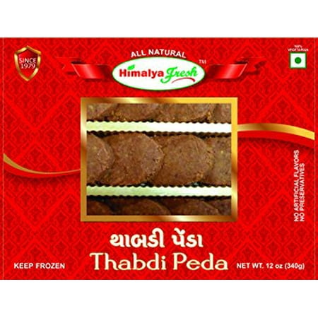 Thabdi Peda  12 oz - Himalya Fresh - All Natural - Indian Sweet / Desserts. Made with grass fed water buffalo milk and  sugar . No chemicals, preservatives or Artificial colors. GMO