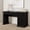 black, variant on QinaQin 54-Inch Grooved Textured Home Office Desk with Storage Space, Modern Executive Desk, Charging Station, Wooden Computer Desk with Drawers for Study, Living Room, Or Bedroom