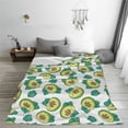 thumbnail image 5 of Cauagu Avocado Sleeping Pattern Flannel Bed Blankets,Fleece Blanket Comfortable Air Conditioning Blanket for Sofa Bed Travel Couch & Living Room -80"x60", 5 of 8
