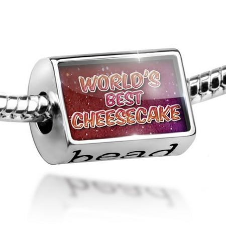 Bead Worlds best Cheesecake, happy sparkels Charm Fits All European (The Best Chocolate Cheesecake In The World)